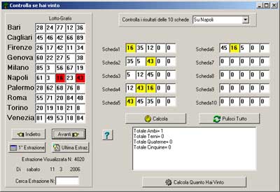 Lotto-Gratis Centrato Ambo sulla ruota di Napoli al primo colpo