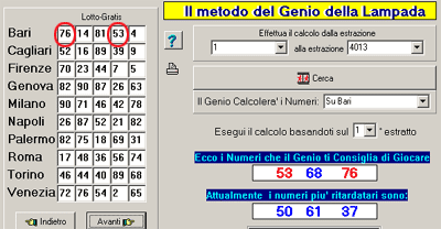 Lotto-Gratis vinto Ambo sulla ruota di Bari al primo colpo
