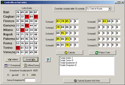 Lotto-Gratis Centrato Ambo su Tutte le Ruote al primo colpo!