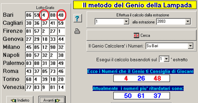 Lotto-Gratis Centrato Ambo sulla ruota di Bari al primo colpo
