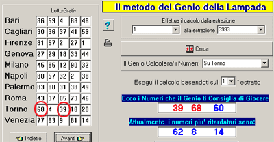 Lotto-Gratis Centrato Ambo sulla ruota di Torino al primo colpo